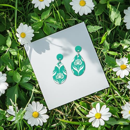 CHGCRAFT 4 Sheets Dandelion Clay Texture Mat Realistic Butterfly Flat Lay Pattern Polymer Clay Texture Sheets DIY Tools for Pottery Earring Jewelry Making Stamp Engraving Machines, 4x2.6inch - style: Dandelion