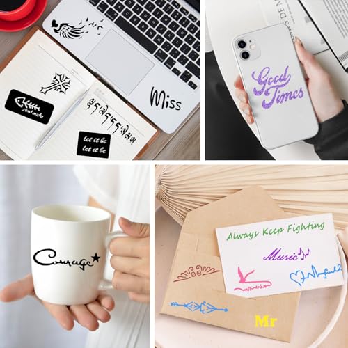 9 Temporary Tattoo Stencils, 117 PCS Henna Stencils Reusable Tattoo Stencils for Face Body Art Painting for Women Men Adults Kids - color: 9 sheets, 117 pcs
