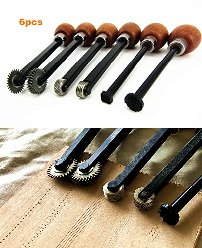 2pcs Printmaking Woodcut Copperplate Resin Board Engrave Etching Print Leathercraft Embossing Carve Roulette Wheel Tool Set