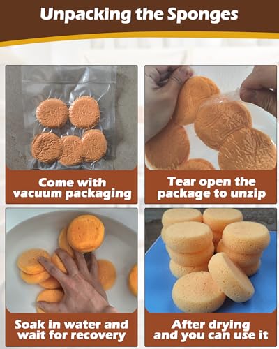 15Pcs Pottery Sponges for Clay 2.5inch, Sponge for Pottery and Cleaning Horse Saddle, Round Clay sponges for Pottery, for Kitchen Shoes Leather Care