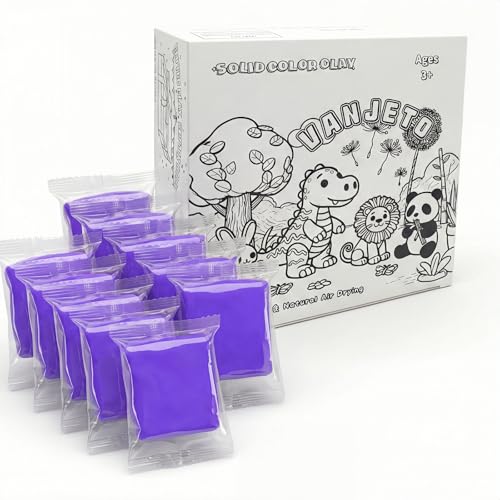 Modeling Clay for Kids, VANJETO Molding Magic Clay for Kids Air Dry, Super Soft Clay for DIY Slime, Ultra Light Air Dry Modeling Clay for Toddlers Children Teens, 7 OZ/Bag - color: Purple