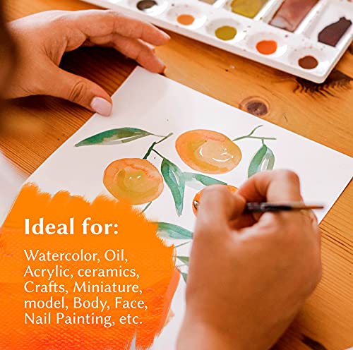 Workhorse Eco Paint Brush Art Set, 12 pcs, Synthetic Sable Bristles