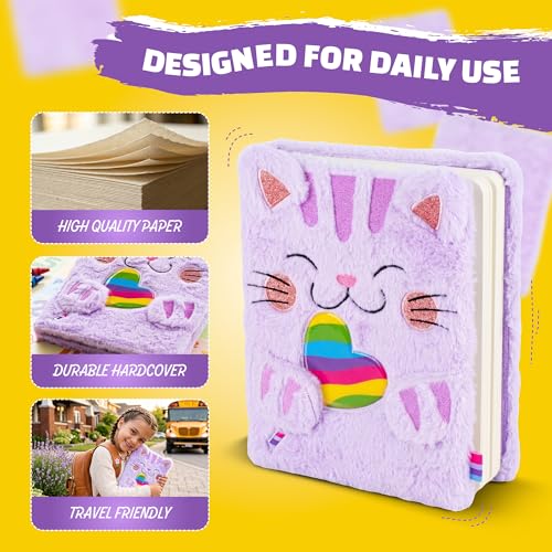 VOTUM Sketch Book: Personalized Artist Sketchbook: Sketching, Drawing and Creative Doodling. Notebook and Sketchbook to Draw and Journal with Stickers and Pens (Cat) - color: Cat