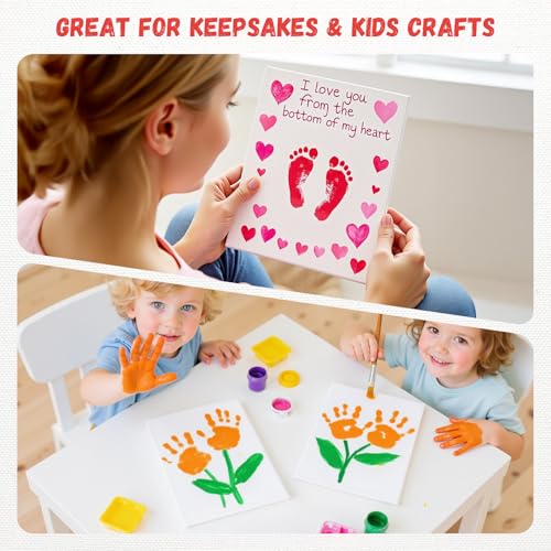Simetufy 12 Pack 5x7 Inch Small Flat Canvas Boards for Painting, Gesso Primed Acid-Free 100% Cotton Blank Canvas Panels for Kids, Non Toxic - size: 5"x7"