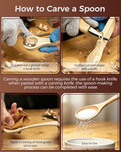 Basswood Spoon Carving Blanks 4-Pack: Unfinished Soft Wood Spoon Kit for Carving, Whittling, Crafting - Wooden Blocks DIY Craft Projects for Beginners & Professional Carvers - color: 4 PCS