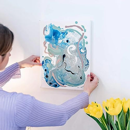 Sculpd Abstract Painting Kit, Abstract Painting, 4 Acrylic Paint Colours, 2 Brushes, Artist Canvas, Additional Artist Supplies, Studies Book & Guides, Suitable for Adults, Beginners & Artists - color: Pastel, size: Small