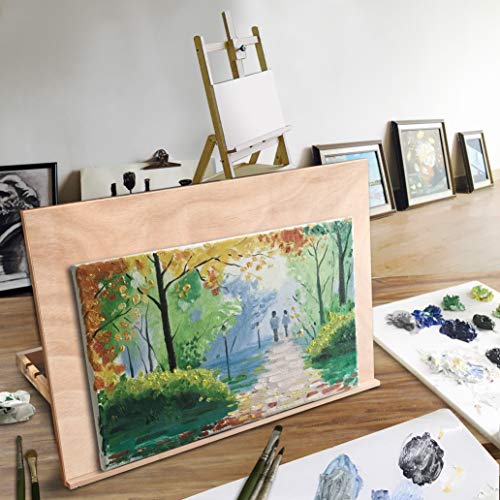 Falling in Art Extra Large 5-Position Wood Drafting Table Easel Drawing and Sketching Board, 29 1/2 Inches by 19 2/3 Inches - style: 29 1/2 L * 19 2/3 W