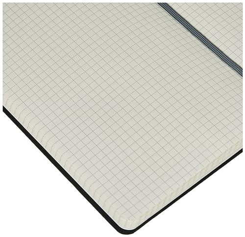 Amazon Basics Classic Grid Notebook for Writing and Note Taking, Hardcover, Graph Ruled, 240 Pages, 5" x 8.25", Black (Pack of 2) - size: 2 Pack, style: Grid