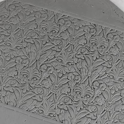 Baroque Flowers Clay Texture Roller 4" for Polymer Clay - color: Baroque Flowers Roller