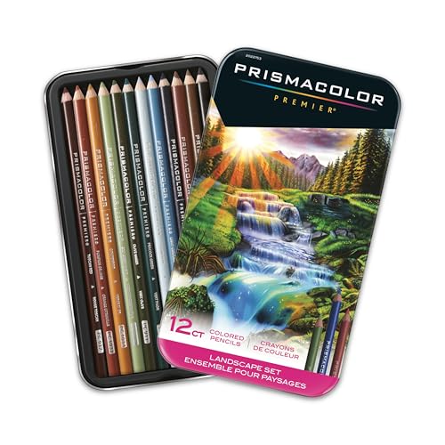Prismacolor Premier Colored Pencils Soft Core Landscape Set Adult Coloring 12 Count (Pack of 12) - size: 12 Count (Pack of 12)