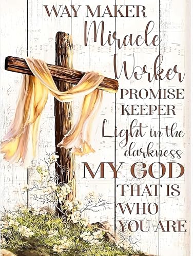 askkqtx Religious Paint by Numbers Kit for Adults, Christian Cross Paint by Numbers for Beginner, DIY Oil Painting by Number on Canvas for Home Decor Gifts 16x20 Inch - color: Inspiration - MT22341
