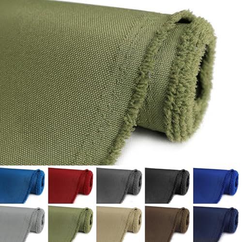 Waterproof Canvas Fabric by The Yard, UV Resistant 600D Outdoor Upholstery Material 58inch Cordura Fabric Water Resistant Fabric for Sewing Chair Patio Cushion Bag Interior, 15 Yard Olive Green - color: Olive Green, size: 15 Yard