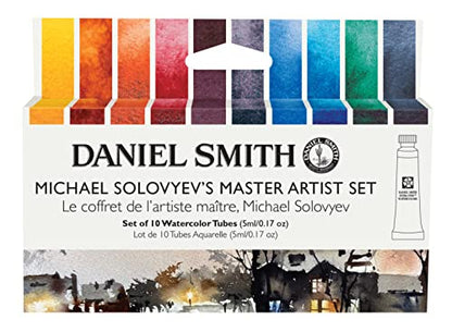 DANIEL SMITH Extra Fine Watercolor - Michael Solovyev Master Artist, Set of 10, 5 ml, Tubes