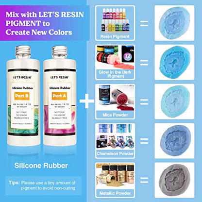 Bundle Set of 15A Silicone Mold Making Kit and 40A Silicone Putty