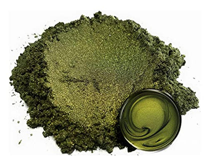 Eye Candy Pigments Premium Green Mica Powder - Green Onion (50gr) - for Epoxy, Resin, Soap, Paint, Woodworking, Acrylic Pouring, Bath Bombs, Fishing Lures - DIY Arts and Crafts Additive - color: Green Onion