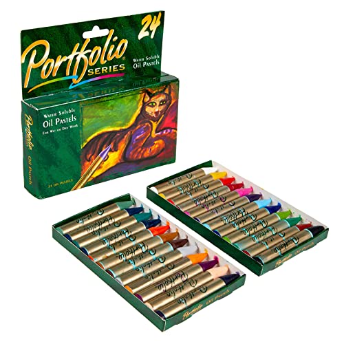 Crayola Portfolio Series Oil Pastels, Water Soluble, 24 Count, Colors May Vary - style: 24 Count