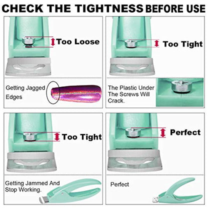 Green Adjustable Artificial Acrylic Fake Nail False Nail Tip Clipper Cutter Trimmer Manicure Pedicure Sharp Blade Clip Tool For Salon Home Nail Art Beauty Design DIY - color: Acrylic Green