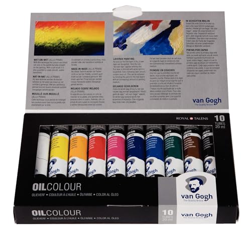 Van Gogh Oil Color Paint, 10x20ml Tubes, Basic Set - color: General Selection, Standard Set, size: 0.68 Fl Oz (Pack of 10)