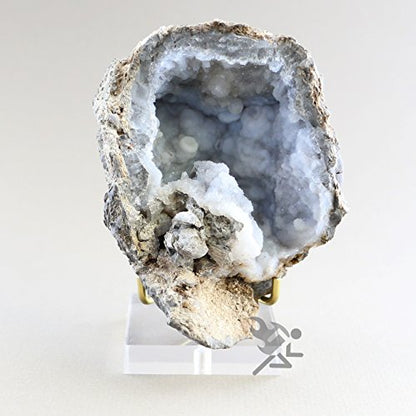 OnFireGuy 3-1/2" Acrylic Base Display Stand Easel With Adjustable Metal Arm | 3-1/2" H x 1-5/8" D x Adjustable to 3" Wide | Ideal for Displaying Mineral Rocks, Gemstones, Fossils, and Photos