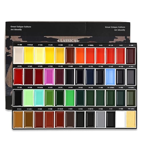 rubens Watercolor Paint Set 48 Colors,Professional Art Supplies,Watercolor Travel Palette for Adults，Artists,Adults Beginner - color: 48 Colors