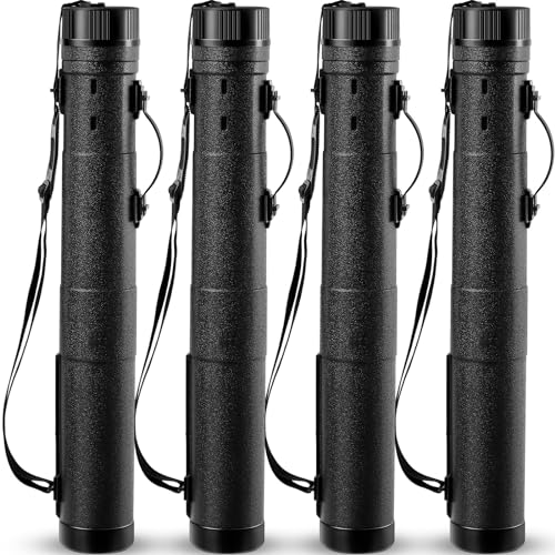 4 Pcs Large Extendable Poster Tubes from 30'' to 49' with Strap Poster Carrying Case Telescoping Tube Portable Blueprint for Posters, Blueprints, Artwork, Map Storage(Hardened Style) - style: Hardened Style