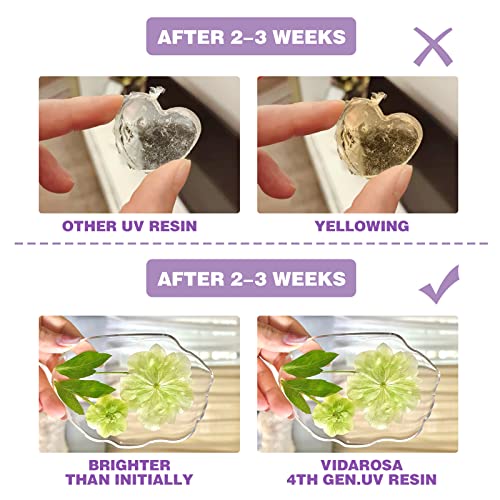 VidaRosa Quick Cure UV Resin Kit with Light - High Gloss, Transparent Casting and Doming for DIY Jewelry, Coatings, and Crafts - size: UV Resin kit with light