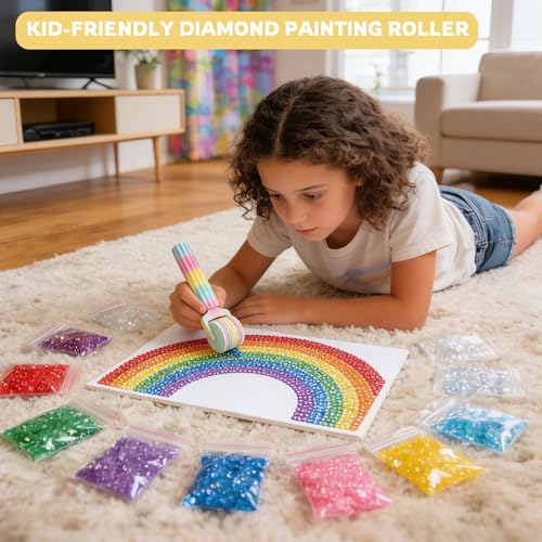 Diamond Painting Roller & Wax Pen Kit, Diamond Art Tools Set | Smooth roller and refillable wax pen help press drills firmly and pick gems faster