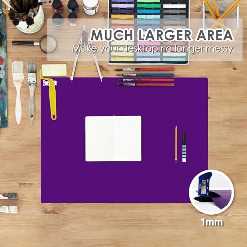 31.5" x 23.6" Extra Large Silicone Mat for Resin Casting, Epoxy and Crafts, Nonstick Silicone Sheet for Jewelry Casting Molds, Countertop Protector Mat Heat Resistant Placemats by Foepoge, Purple - color: Purple
