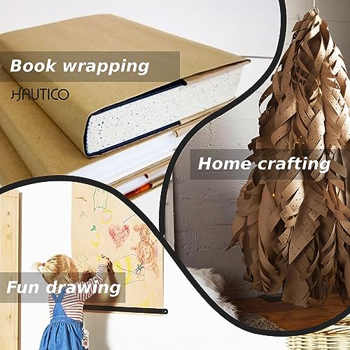 HAUTICO Pattern Making Brown Paper – 15 Yards, 250g Medium Weight Sustainable Drafting Paper for Sewing, Durable Block Paper for Tracing, Altering & Pattern Drafting