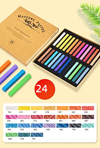 YYMIYU Neutral Color Chalk Pastels for Professional Artist 24 Colour - color: 24 Colour