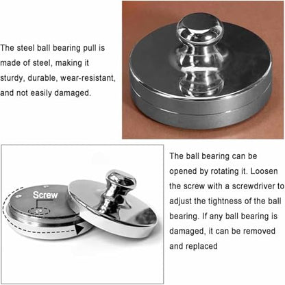 Stainless Steel Ball Stamping Tool, Printmaking Press Tools, Diameter 7/9/12 Cm, Even Pressure, Malian Brocade Box & Malian Brocade Bag, for Linocut, Scrapbooking Crafting - size: 12cm