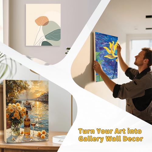 4 Pack 16x20 Basswood Paint Pouring Panels Pre-Sanded Acrylic Oil Resin | Sturdy pre-sanded wooden panels for acrylic pouring, oil & resin art, for pro artists & exhibitions - size: 16 * 20-4pk