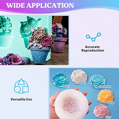LET'S RESIN Silicone Mold Making Kit 64oz/4lbs,Non-Toxic Mold Making Silicone Rubber,Silicone Mold Maker,Clear Liquid Molding Silicone Kit for Resin Molds, Silicone Molds Making - size: 64oz