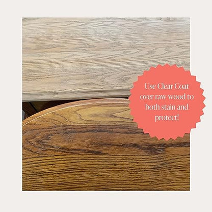Clear Coat - Eco-Friendly Clear Satin Sheen Top Coat for Chalk Style Furniture Paint, Very Durable, Non Yellowing, Waterproof Sealant for High Traffic Furniture - Indoor/Outdoor - (4 oz) - size: 4 Ounce (Pack of 1)