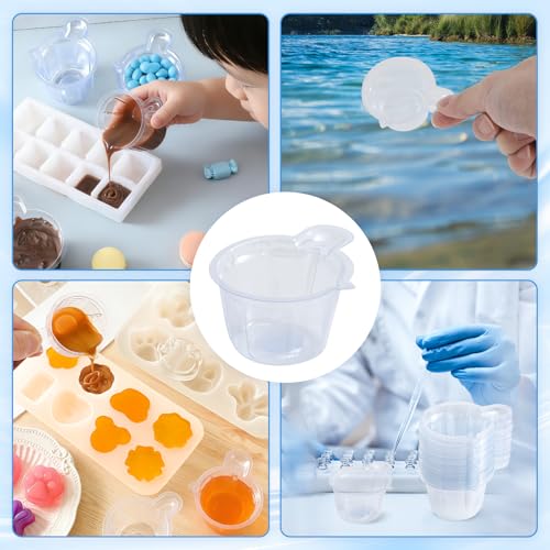 150Pcs 40ml Disposable Plastic Resin Mixing Cups, Paint Dispensing | Small Clear, For Mixing Paint, Stain, Epoxy