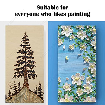 Falling in Art Unfinished Birch Wood Panels Kit for Painting, Wooden Canvas 4 Pack of 8x16’’ Studio 3/4’’ Deep, Cradle Boards for Pouring, Art, Crafts, Burning and More - size: 8'' x 16''