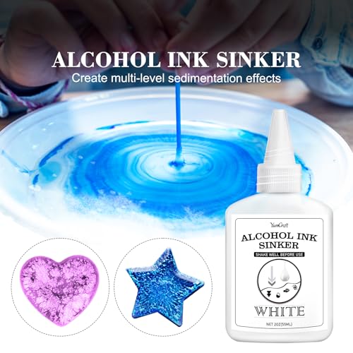 White Alcohol Ink for Epoxy Resin - 4 Ounce White Color Alcohol-Based Resin Ink for Resin Petri, Resin Tumblers, Coaster Making, White Alcohol Paint Epoxy Resin Pigment for Painting, Yupo, Resin Art