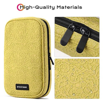 BYOOTIQUE Travel Makeup Brush Holder Bag Cosmetic Brush Organizer Rococo Yellow - color: Rococo Yellow
