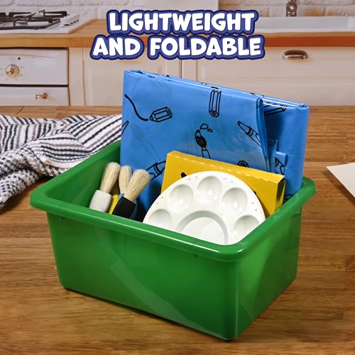 READY 2 LEARN Messy Mat | Protect Tables and Floors While Crafting | Washable High Chair Mat | Waterproof | Reusable and Lightweight | 60”L x 60”W