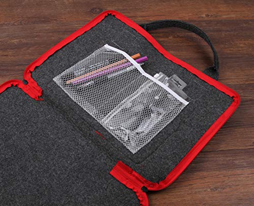 Storage Bag Felt Hand-held Shockproof 14.75 x 11.75 Inch for A4 Painting Light Pad Board Leaf Book Weeding Light Box (Plus Size)
