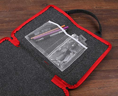 Storage Bag Felt Hand-held Shockproof 14.75 x 11.75 Inch for A4 Painting Light Pad Board Leaf Book Weeding Light Box (Plus Size)