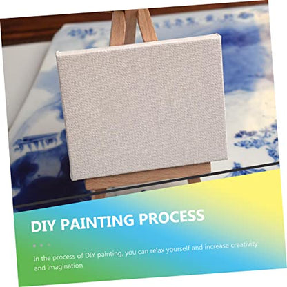 TEHAUX 12Pcs Cotton Canvas Panels Stretched Frames for Oil Watercolor Painting DIY Art Supplies Suitable for Beginners Students and Artists