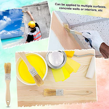 Nuogo 150 Pcs Chip Paint Brushes Bulk 1 Inch Chip Brushes for Painting Multipurpose Household Bristle with Wooden Handle for Stains Varnishes Glues Home Projects Workshop Art Projects