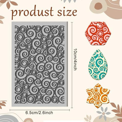 CHGCRAFT Mandala Flowers Clay Texture Mat Alien Clay Modeling Pattern Pad Retro Pattern Texture Sheets for Polymer Clay Making Earrings Jewerly Tools, 4×2.6 inch - style: Mandala Flowers