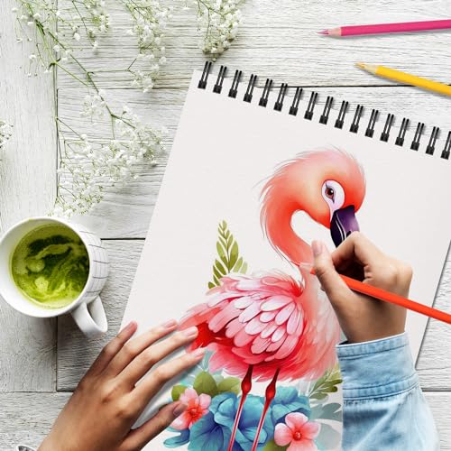 OSIMIG 10 Pack Sketch Books 8.5" x 11", Top Spiral Bound Sketch Pad, Bulk Sketchbook, 300 Sheet Total (68lb/100gsm), Drawing Paper Pad, Sketchbooks for Kids & Adults, Art Supplies - size: 10 Pack