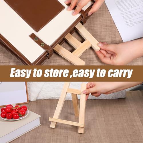 Xthrotsenk 8 Inch Small Easel for Painting Mini Easel Stand Small Tabletop Display Stand Wooden Picture Wooden Picture-Stand Artist Easels for Photos Paintings Crafts