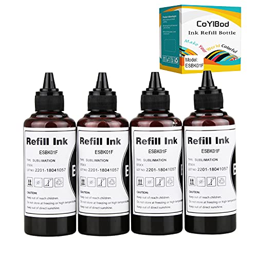 Deepening Black Dye Sublimation Ink Heat Transfer Ink Inkjet Printer Ink Cartridge CISS for C88 C88 + WF-7710 WF-7720 WF-7210 WF-7620 WF-3640 WF-2750 ET-2800 ET-2803 ET-2720 ET-2760 ET-4700 ET-15000 - color: Black