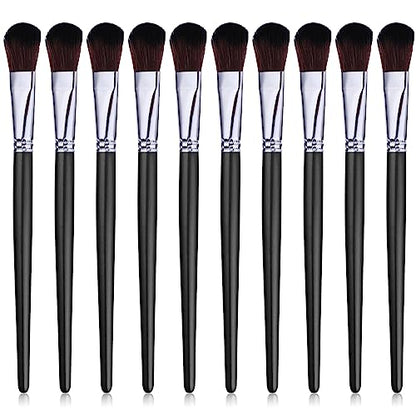10 Pcs Mop Brush for Acrylic Painting 1 Inch Oval Blending Brushes Artist Paint Brushes for Acrylic Watercolor Oil Painting Face Body Art