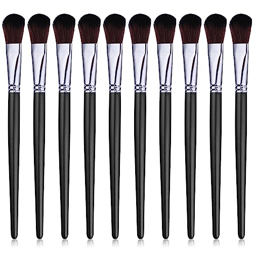 10 Pcs Mop Brush for Acrylic Painting 1 Inch Oval Blending Brushes Artist Paint Brushes for Acrylic Watercolor Oil Painting Face Body Art
