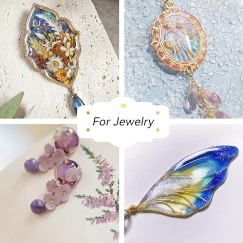 UV Resin 500g,Upgraded Crystal Clear Hard Ultraviolet Epoxy Resin Glue,Low Odor,Fast Curing UV Resin Kit for Jewelry Making,DIY Craft,Christmas Ornaments